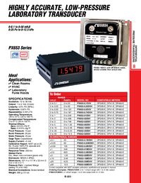 Thumbnail of document Data Sheet - PX653-10BD5V Bidirectional, Differential Low Press. Transmitters